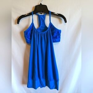 Lululemon Sports Bra Tank size 4 Paisley Blue‎